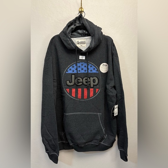 jedco Other - Jeep Men's Black Pullover Hoodie with Patriotic Logo